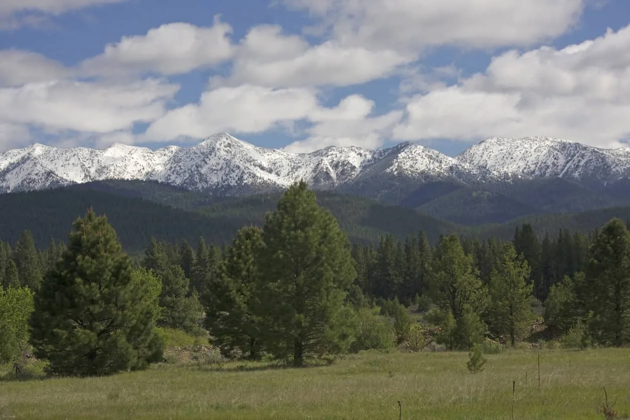 Blue Mountains view near Hermiston Oregon